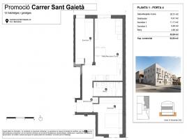 Pis, 63.00 m², جديد, Calle de Sant Gaietà, 2