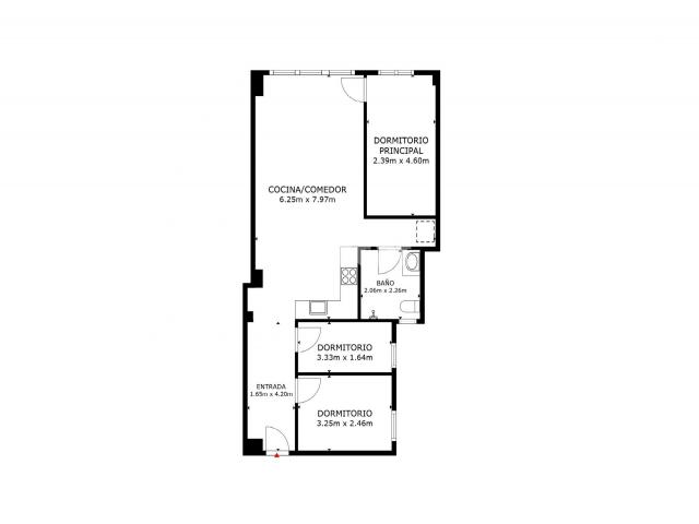 Квартиры, 85.00 m², pядом автобусный и железнодорожный, почти новый, Calle de Bailèn